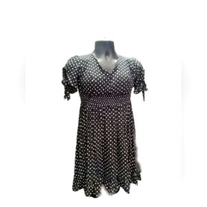 Small Black Skull Baby Doll Dress with Pockets